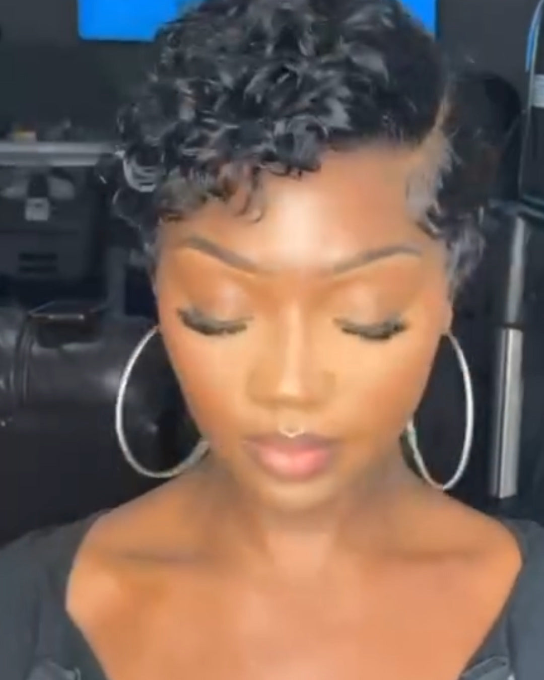 Pre-Cut Curly-hair Pixie