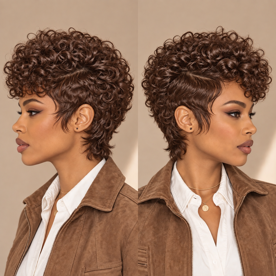 Full Lace Special Scalp Full lace Pixie Wig-1