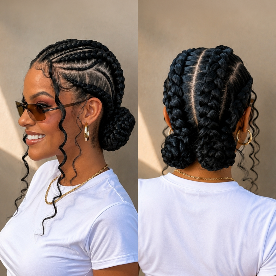 Chic Elegant Black Braid Full Lace Wig