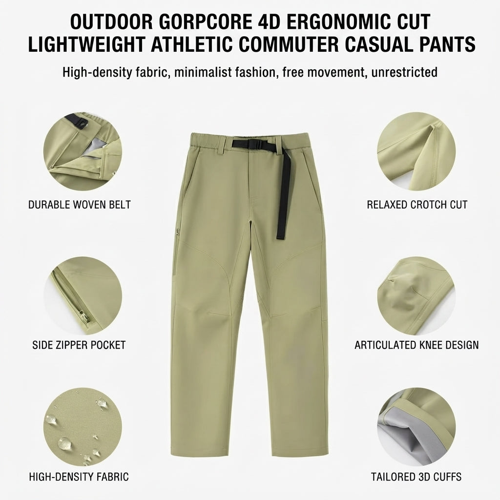 Outdoor windproof and water-repellent gamma trousers
