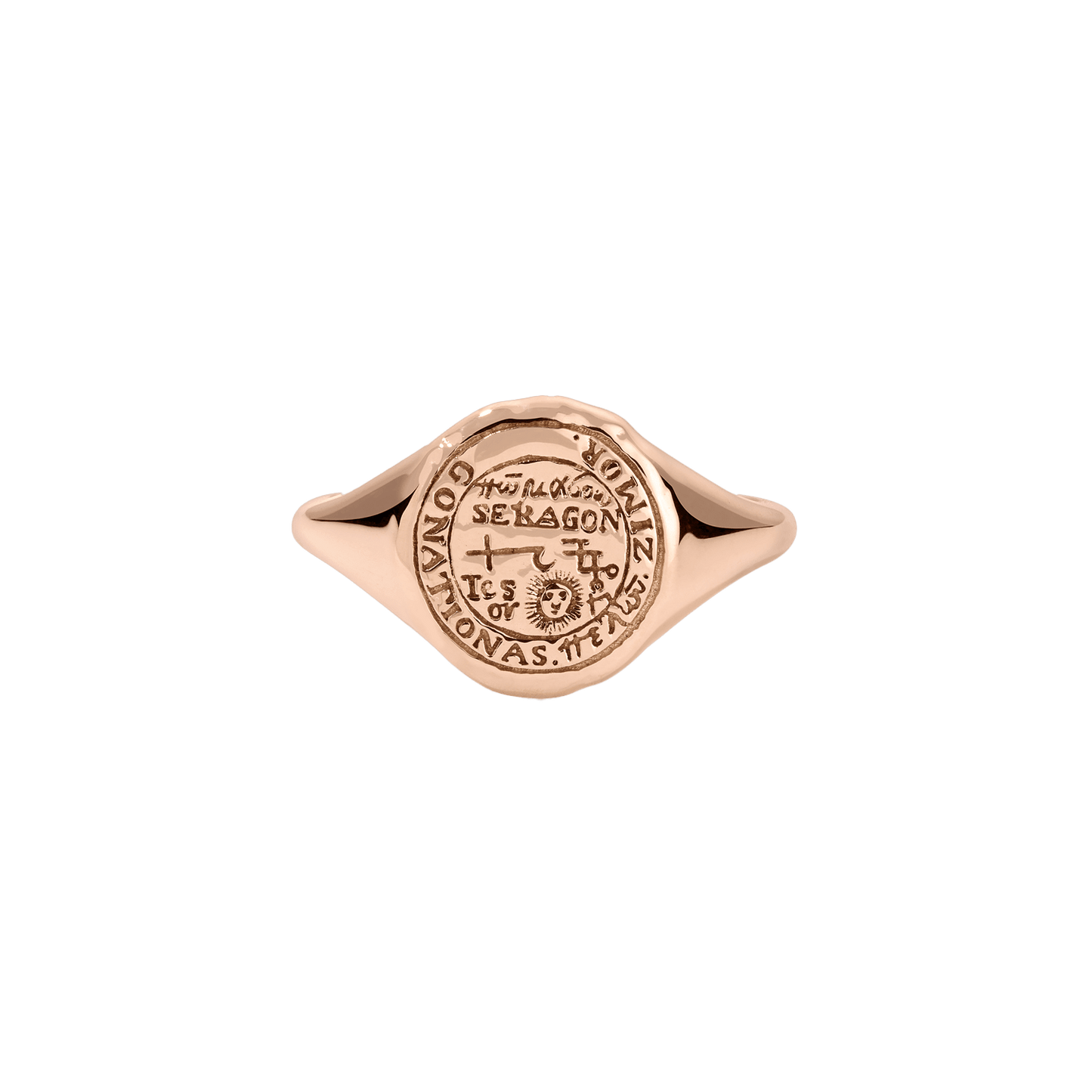 Leo Alchemical Zodiac Signet Ring
