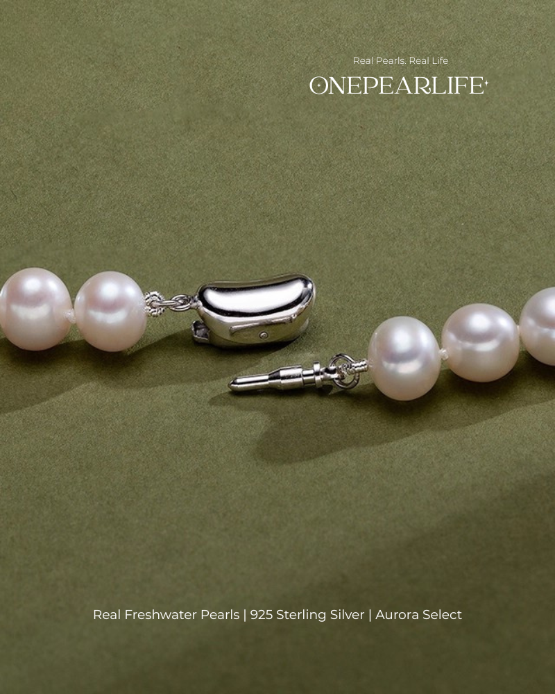 7-9.5mm White Freshwater Pearl Necklace
