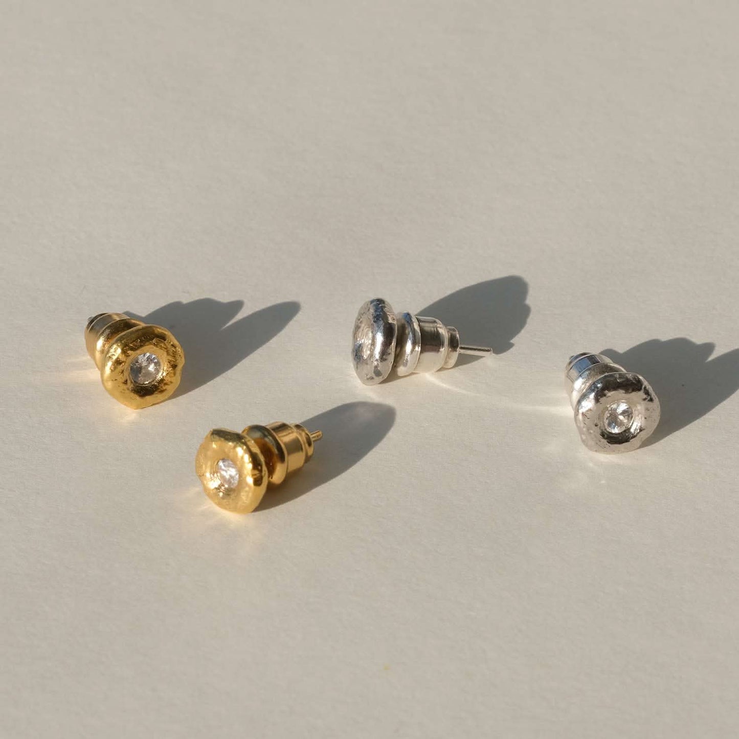 Pleiades White Sapphire Studs