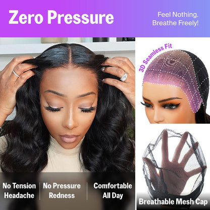 13x6 Glueless Lace Front Wig HD Transparent Lace Body wave Wig
