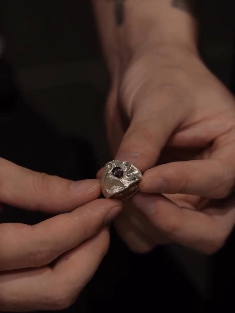 Mineral Purple Sculptural Ring