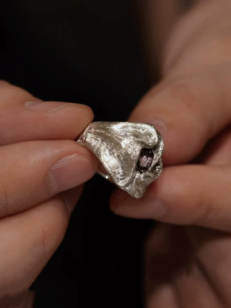 Mineral Purple Sculptural Ring