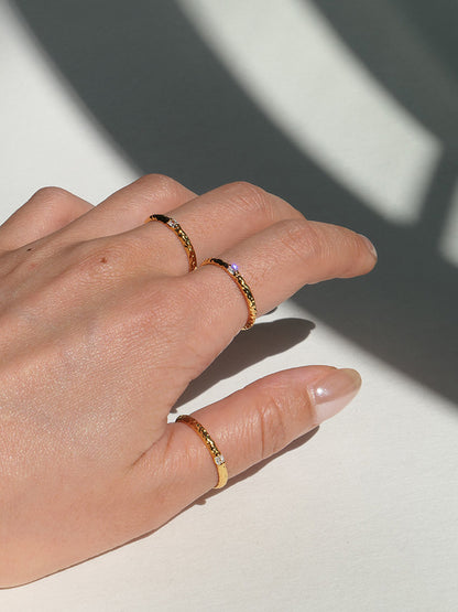 Hammered Gold Stacking Ring