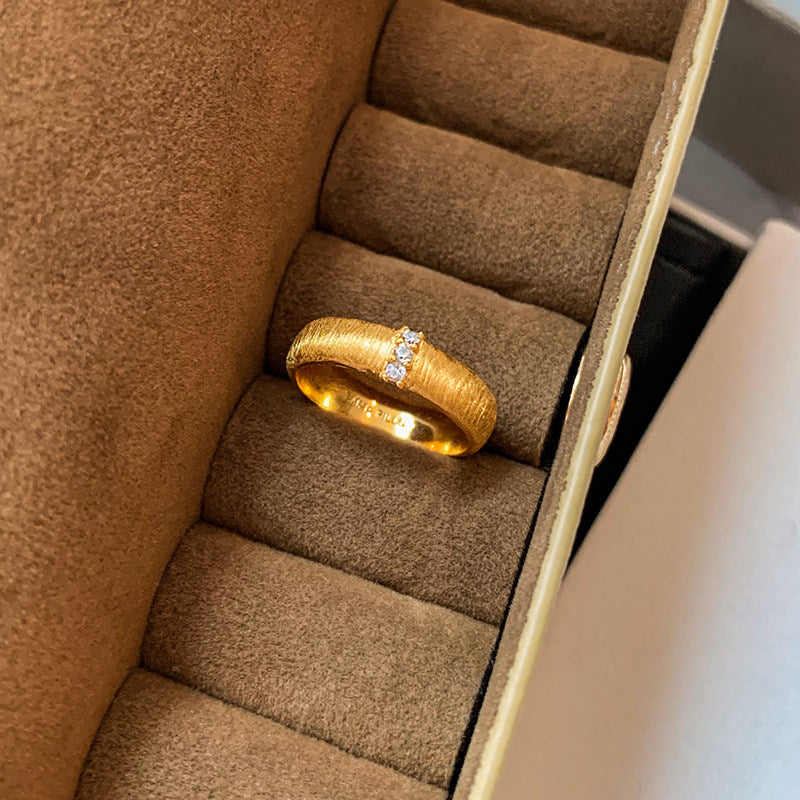Hand-Brushed Textured Ring