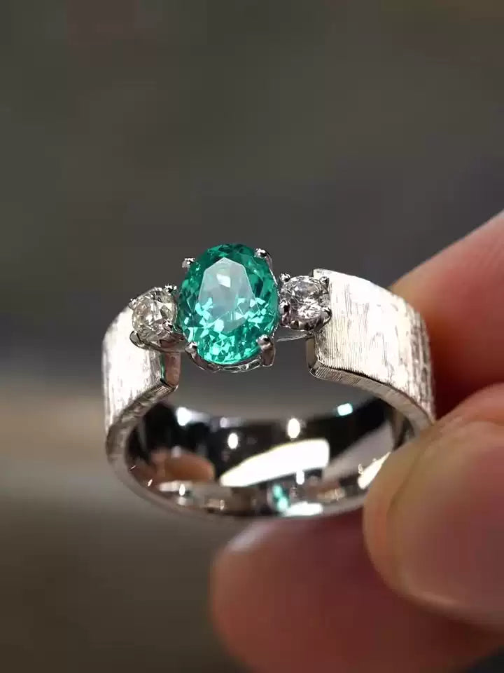 The Ocean Glaze Hammered Ring