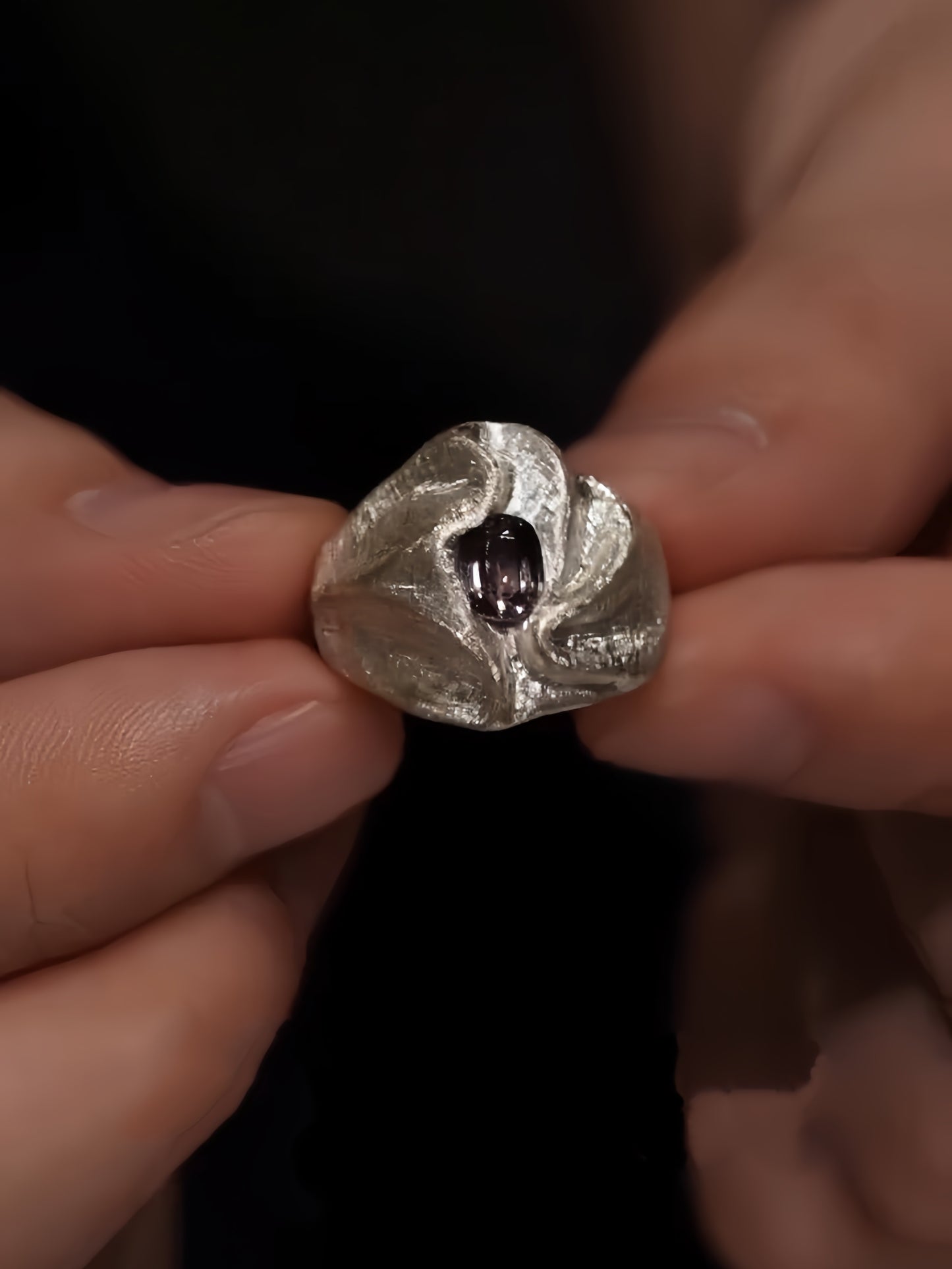 Mineral Purple Sculptural Ring