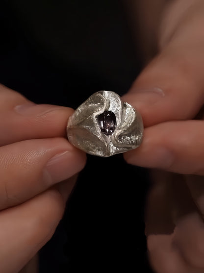 Mineral Purple Sculptural Ring