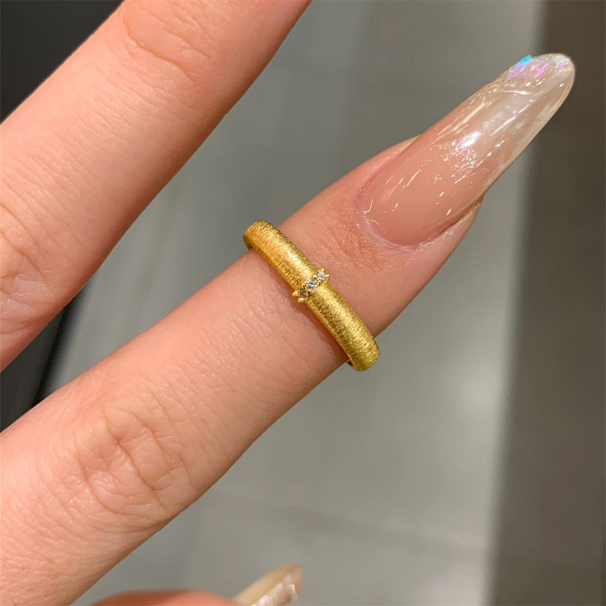 Hand-Brushed Textured Ring