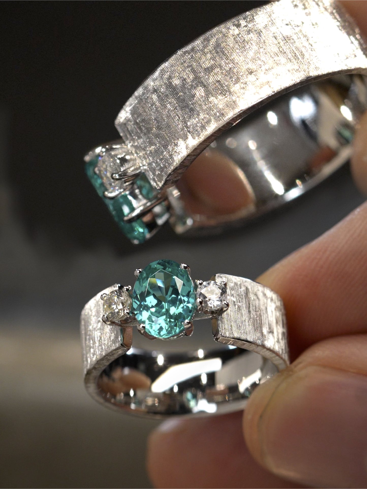 The Ocean Glaze Hammered Ring