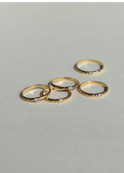 Hammered Gold Stacking Ring