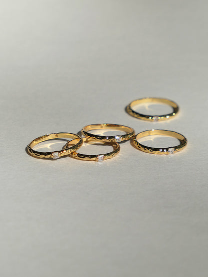 Hammered Gold Stacking Ring