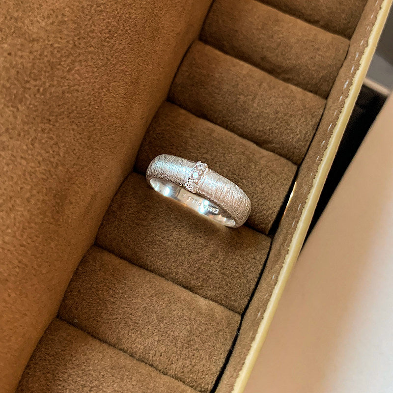 Hand-Brushed Textured Ring