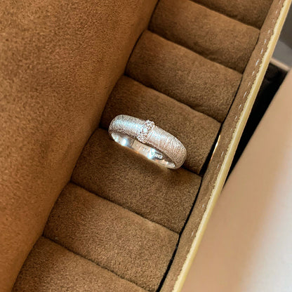 Hand-Brushed Textured Ring