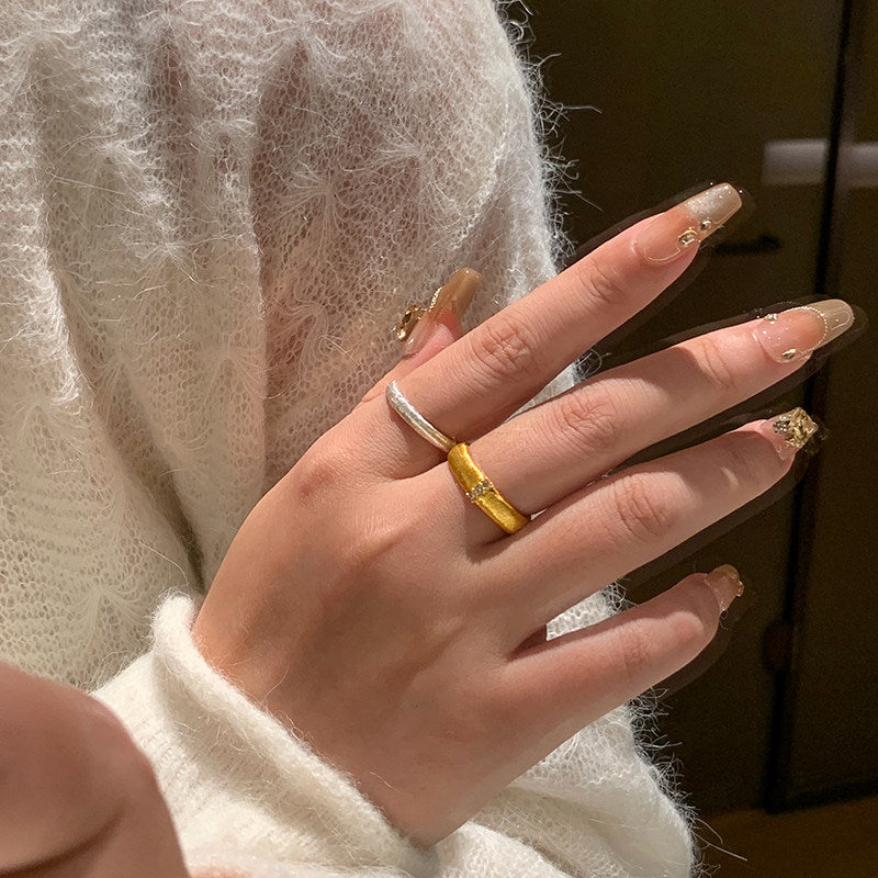 Hand-Brushed Textured Ring