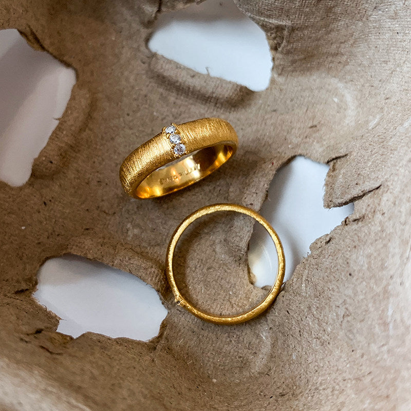 Hand-Brushed Textured Ring
