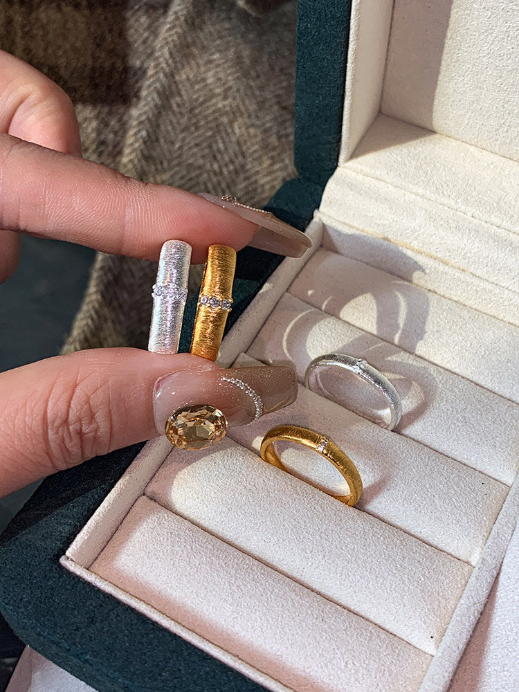 Hand-Brushed Textured Ring