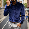 Starlight velvet stretch shirt