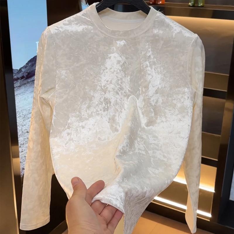 Textured velvet top