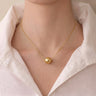18K Solid Gold South Sea Golden Pearl Pendant, 10-10.5mm Rare Deep Gold Necklace