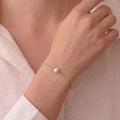 18K Solid Gold Japanese Akoya Pearl Single Bead Bracelet