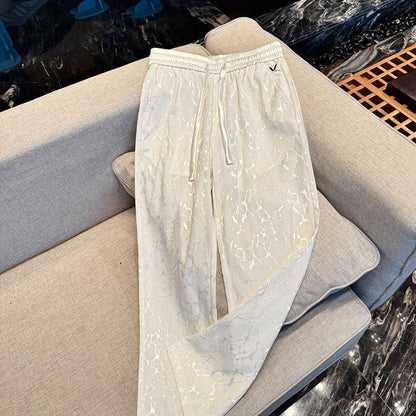 Reflective floral silky smooth cool casual pants