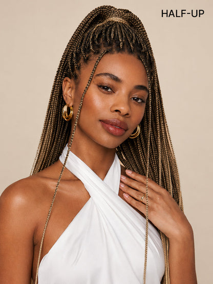 26-inch 613 Full Lace Braided Wig