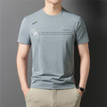 Simple drape silver foil T-shirt