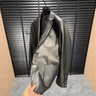 Oiled leather blazer
