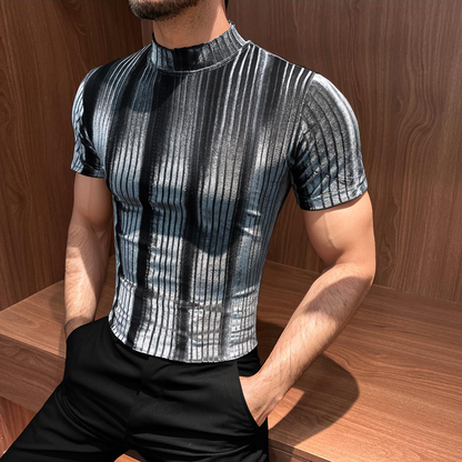 Smooth suede slim fit T-shirt