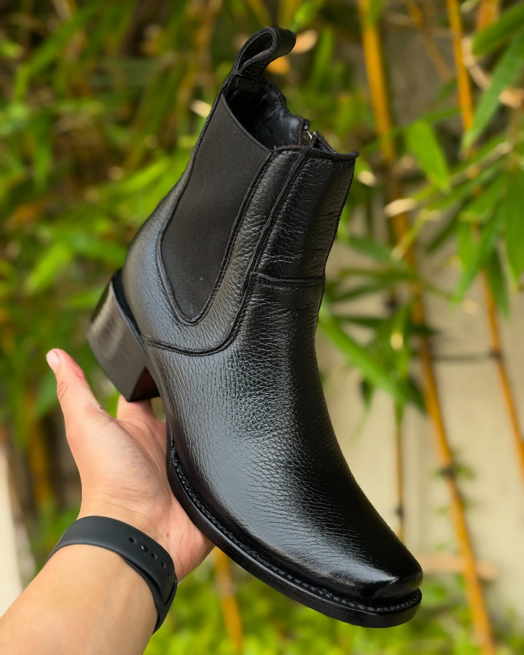 Milano Original Black Deer Western Cowboy Boots