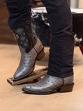 Premium Leather Oval Cowboy Boots