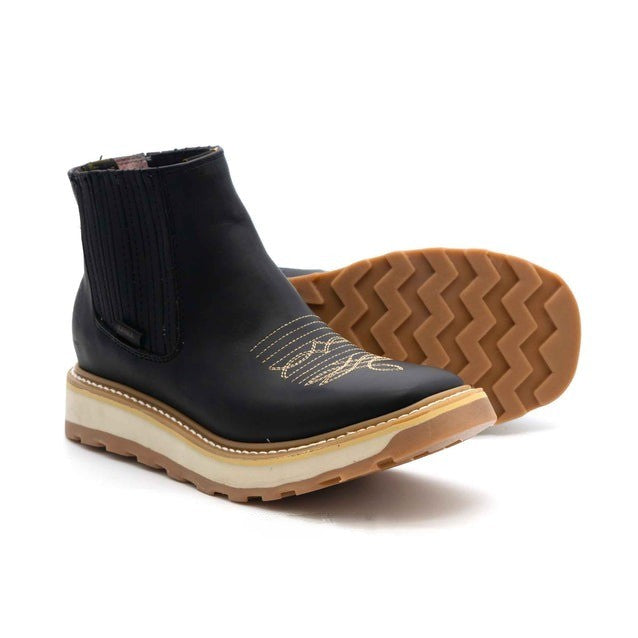 WIDE SQUARE SOFT TOE LEATHER WORK BOOT