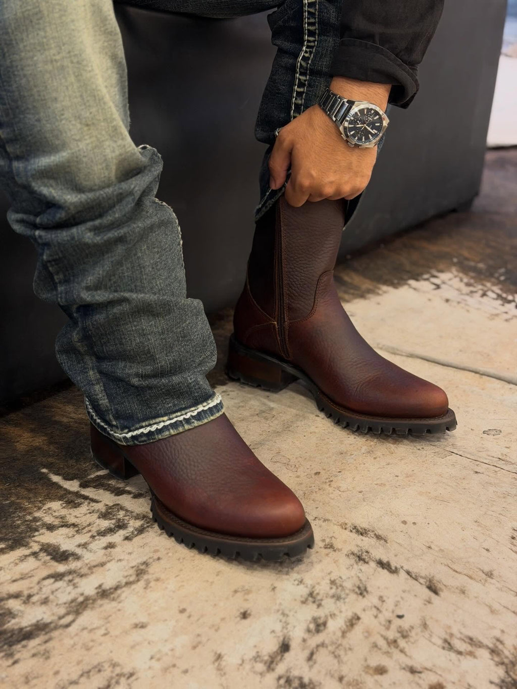 Ideal Cowhide Leather Cowboy Boots