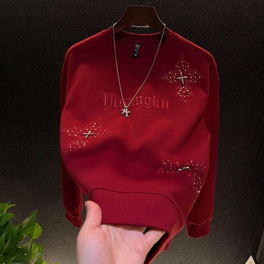 Starry Flower Rhinestone Hoodie