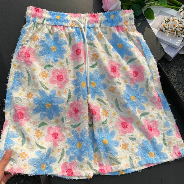 Cute floral tassel shorts