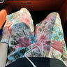 Oil painting floral jacquard shorts