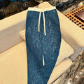 Reflective floral silky smooth cool casual pants