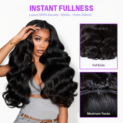13x6 Glueless Lace Front Wig HD Transparent Lace Body wave Wig