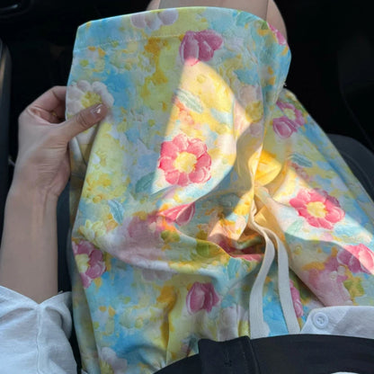 Fresh floral comfortable shorts