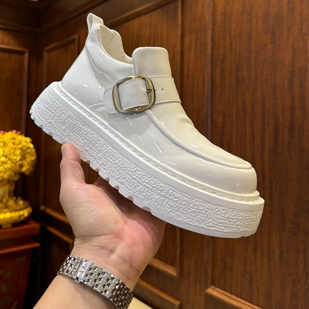 Patent leather trendy loafers