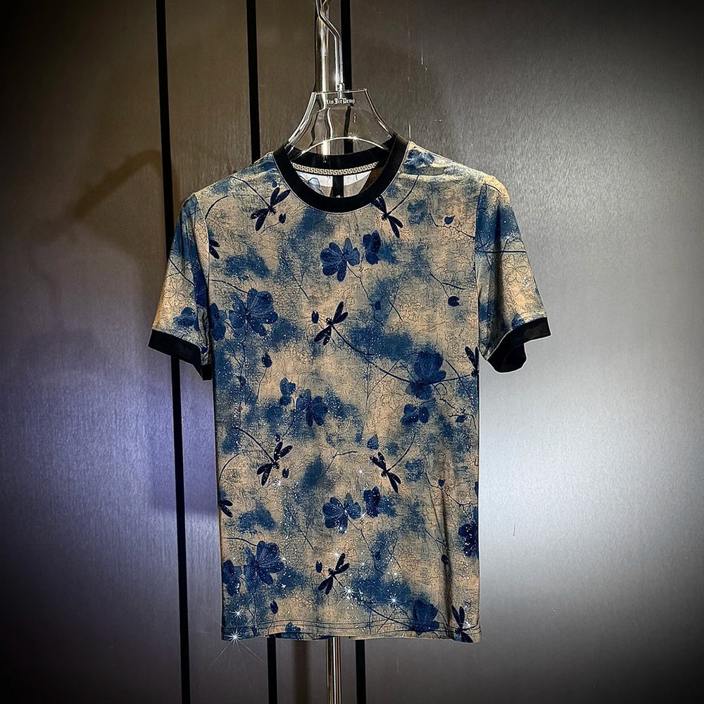 Floral Dragonfly Starlight Cool T-shirt