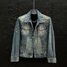 Large rhinestone denim jacket