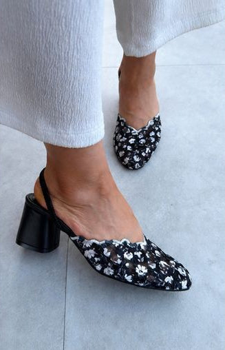 Daisy embroidery WOMEN'S HIGH HEELS