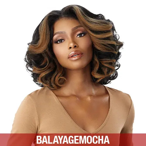 13x6 HD Lace Front Wig, Kinky Body Wave 14", Glueless Synthetic Hair with Kinky Edge, Synthetic Lace Wigs, Frontal Lace Wigs