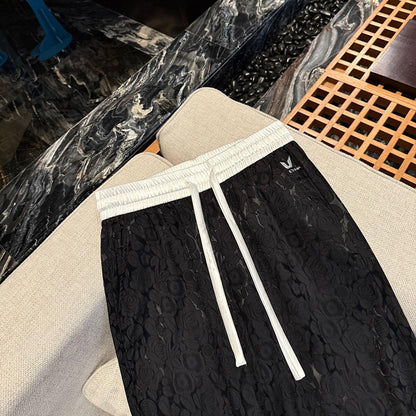 Reflective floral silky smooth cool casual pants