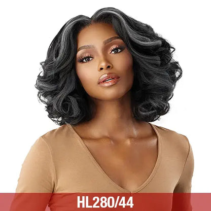 13x6 HD Lace Front Wig, Kinky Body Wave 14", Glueless Synthetic Hair with Kinky Edge, Synthetic Lace Wigs, Frontal Lace Wigs
